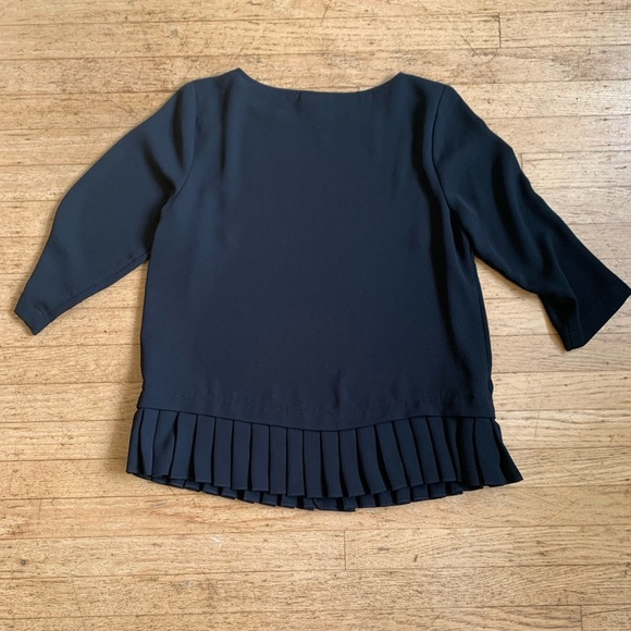 J. Jill black 3/4 sleeve blouse women’s size small - Picture 3 of 5